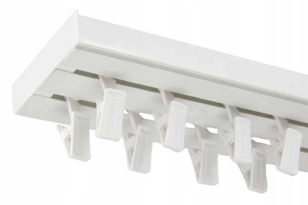 Karnisz SZYNA SUFITOWA PCV II-torowa KPL 420 cm