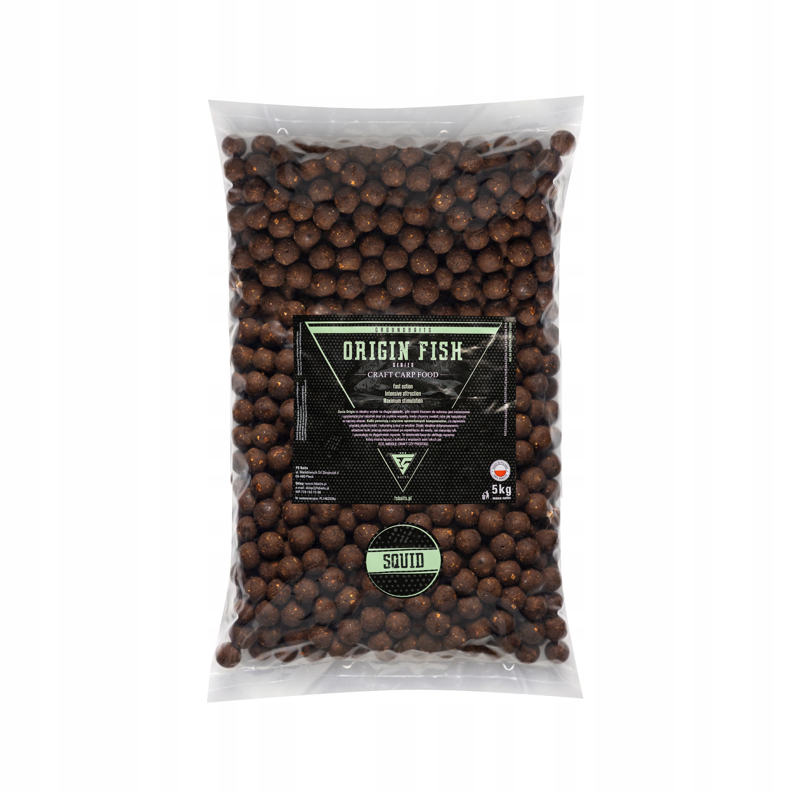 Fs Baits Origin Fish Squid Kulki Zanętowe 5 kg 24 mm