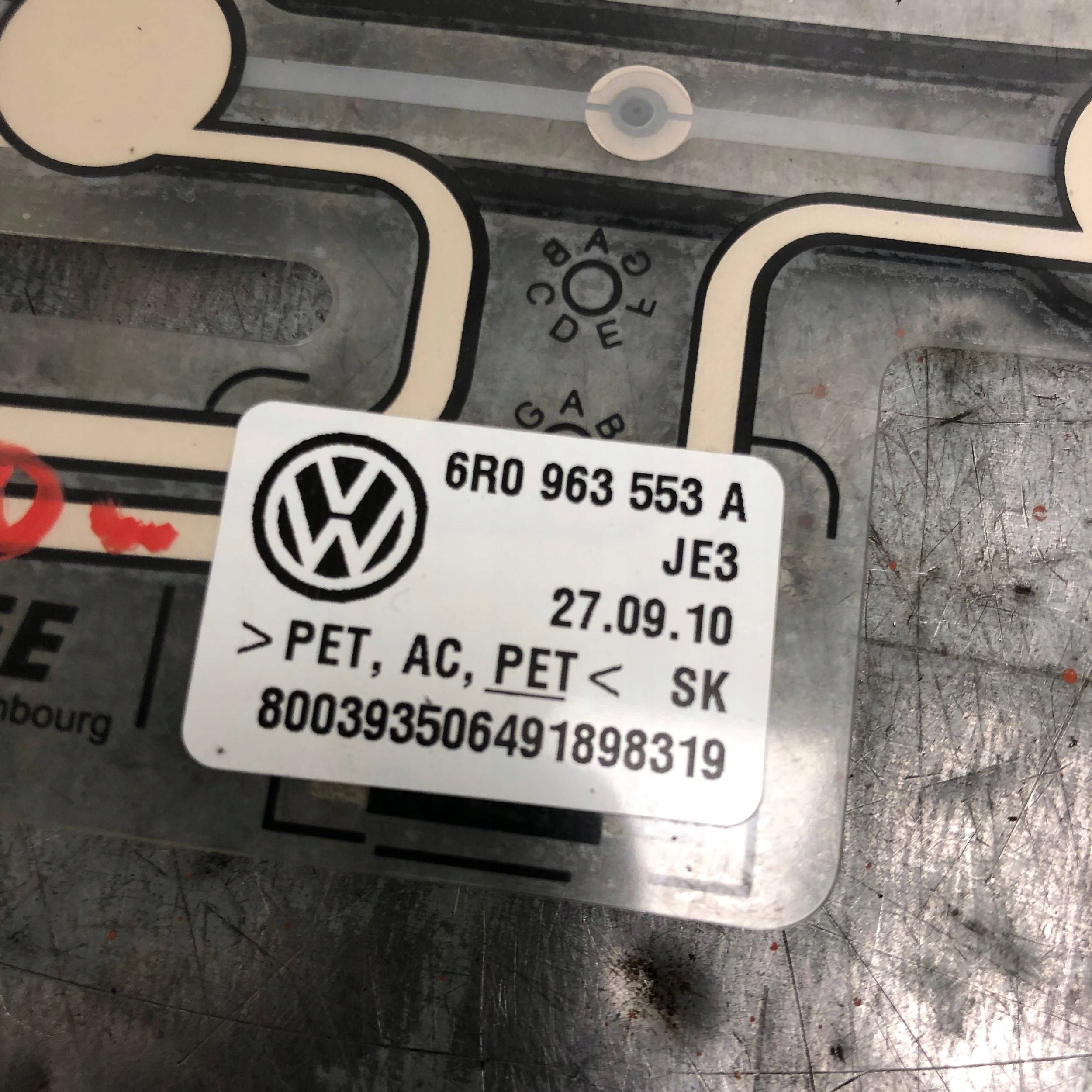 MATA sensor ZAJECIA seat left front VW POLO 6R0963553A