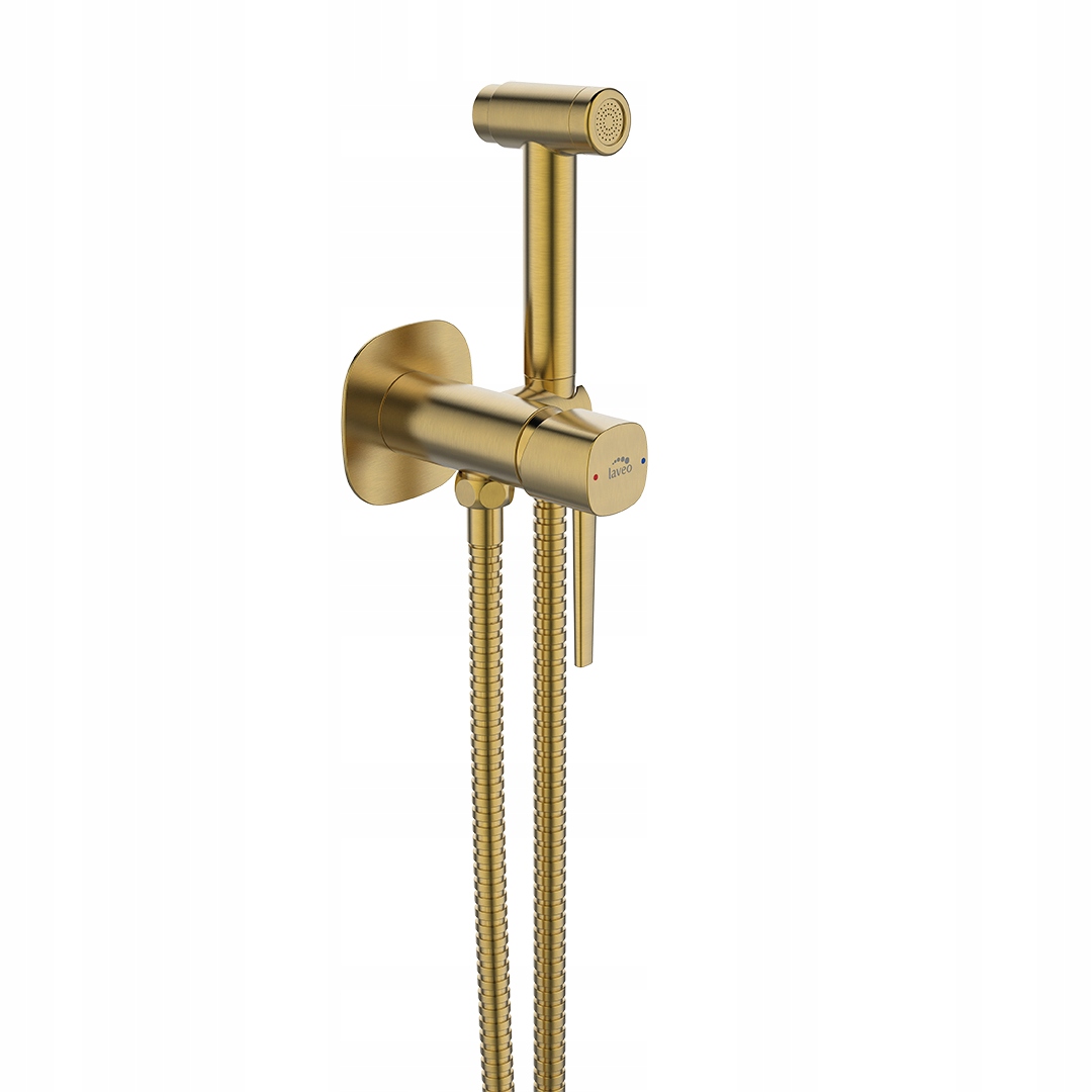 Podomietková Bidetová Batéria S Rozprašovacím Setom, Zlatá Brúsená, Laveo
