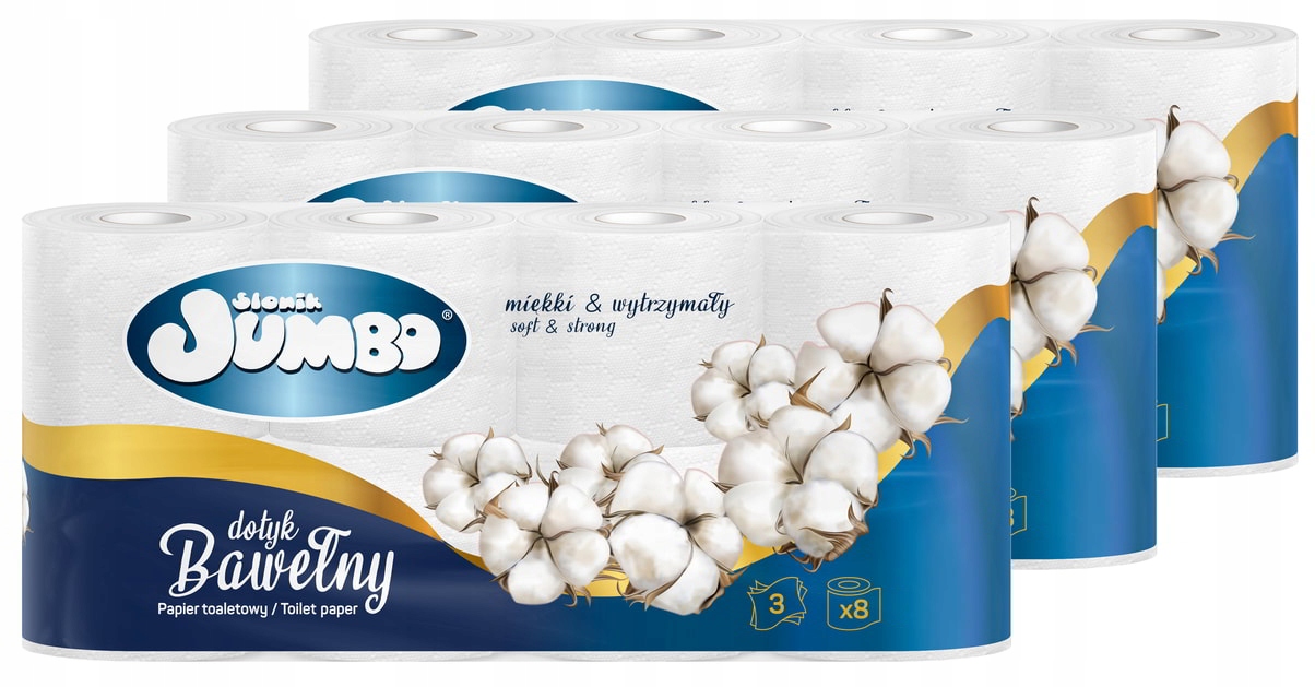 

Papier toaletowy biały Jumbo Słonik 3w 24 rolek