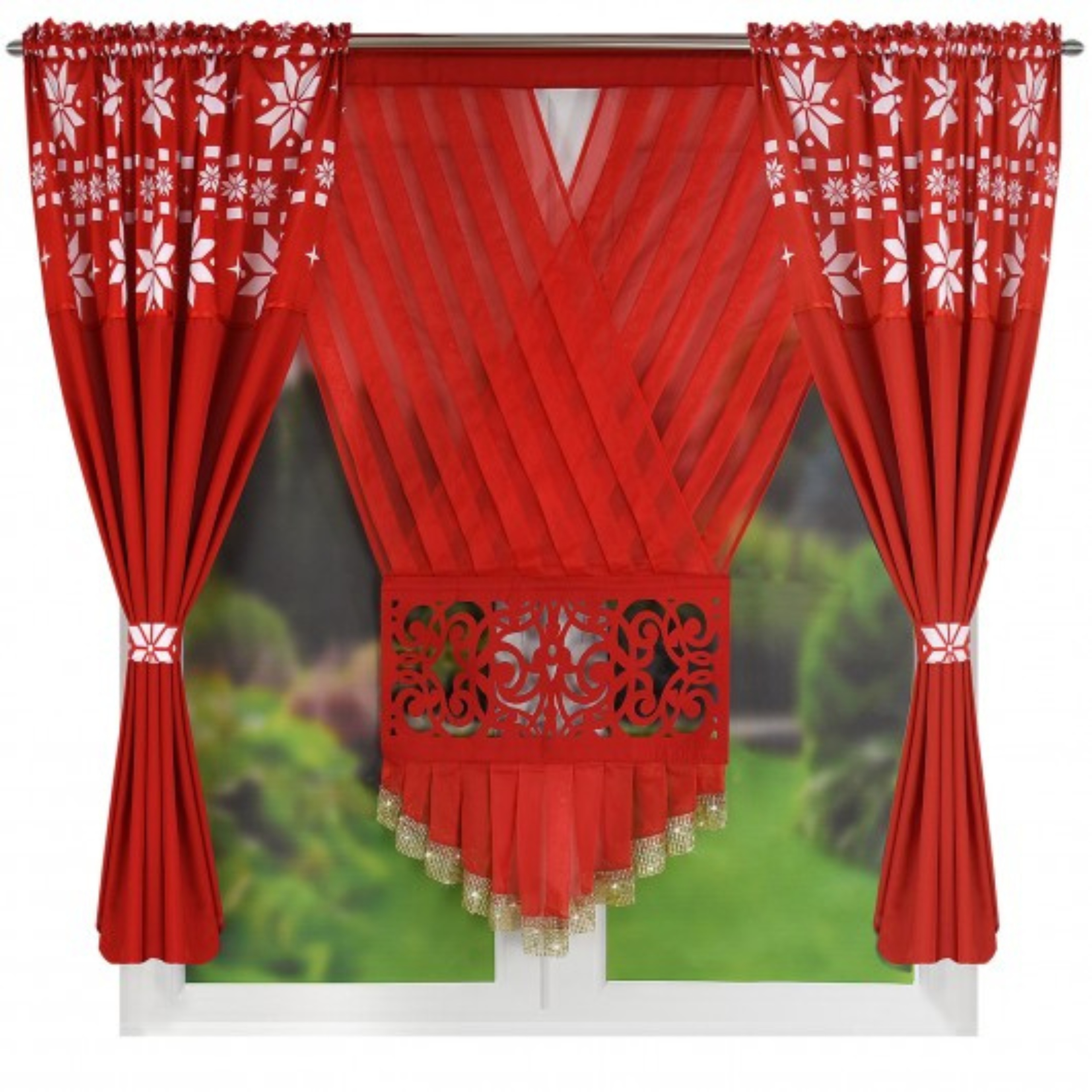 UNIKALNY PANEL CYRKONIE KOMPLET ZASŁONY SWIATECZNE IDEALNE DO TWOJEGO DOMU