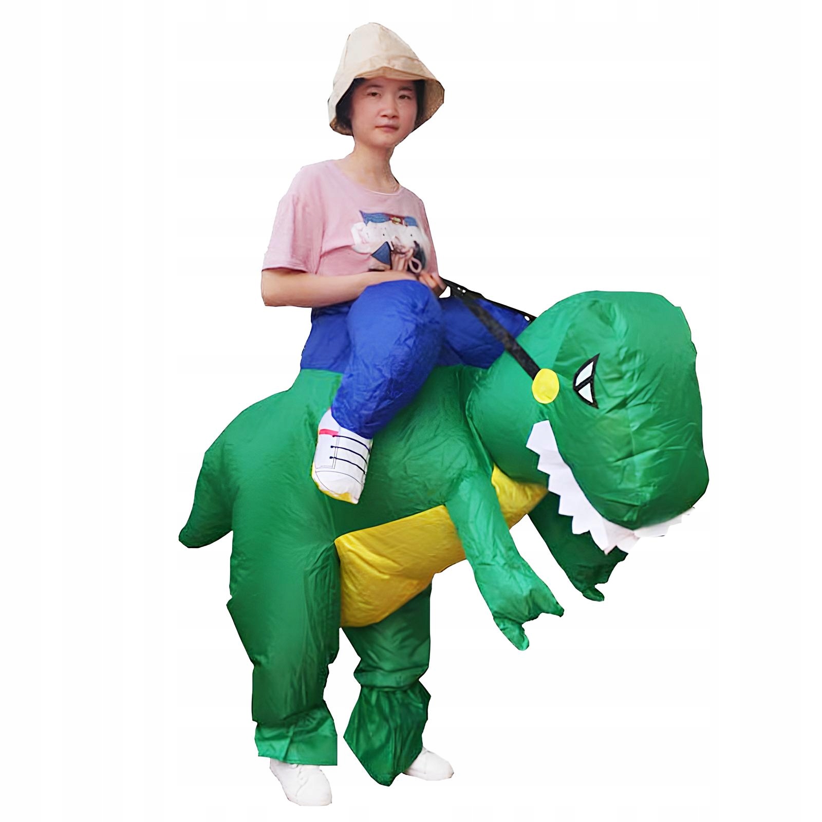 Nafukovací kostým zeleného dinosaura Resteq pro dospělé na cosplay