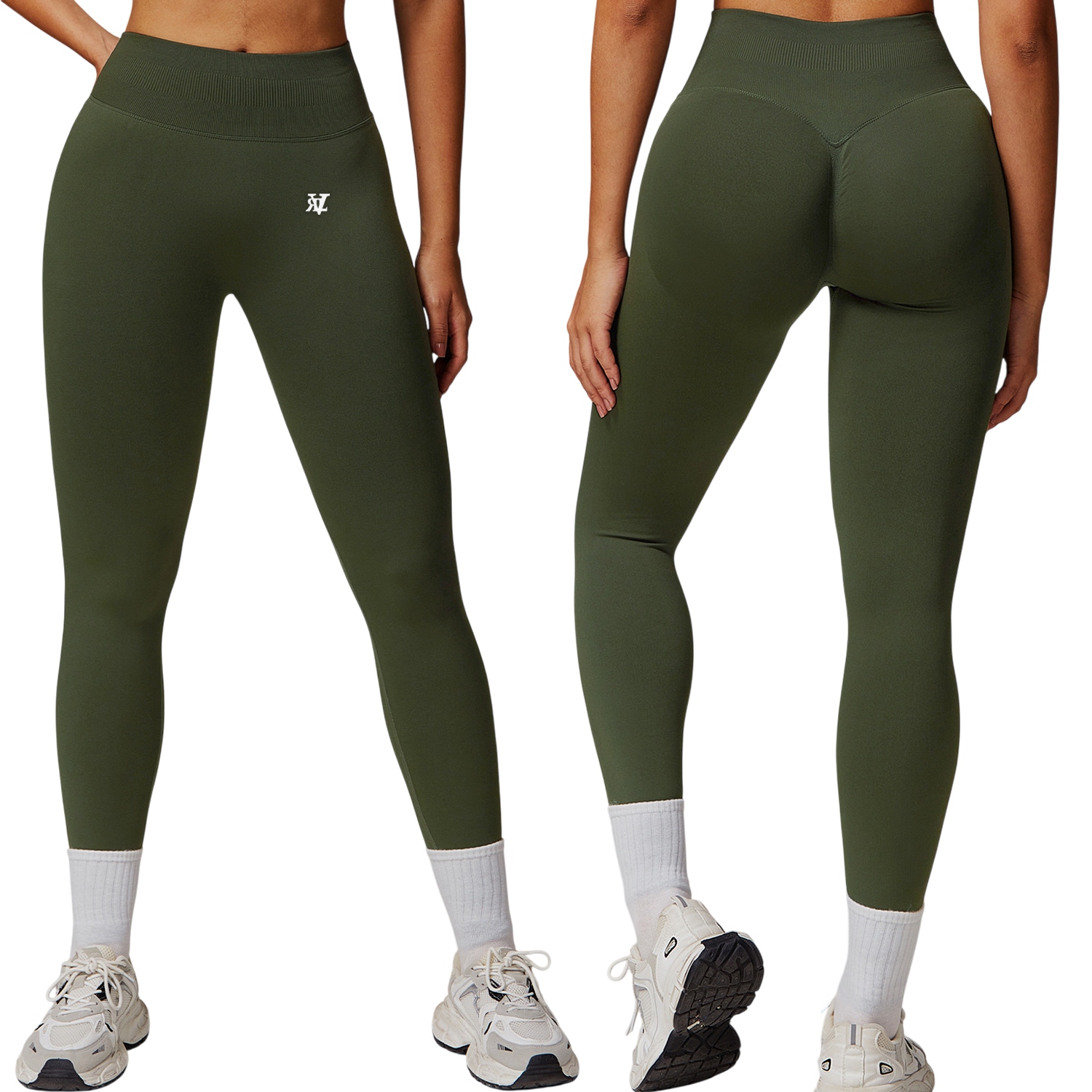 Legginsy Sportowe Damskie Bezszwowe Wysoki Stan Oryginalne Gymrival S