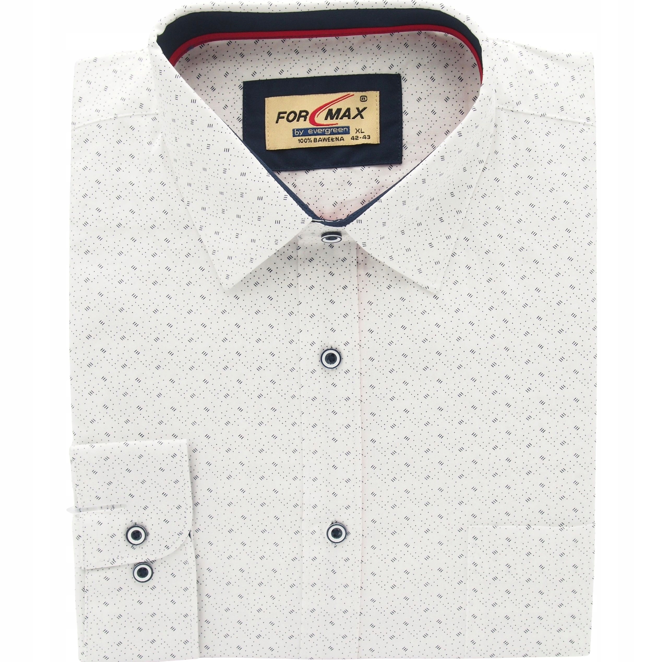 Biała Koszula Męska We 100% Bawełny Regular XXL 43/44 FW165