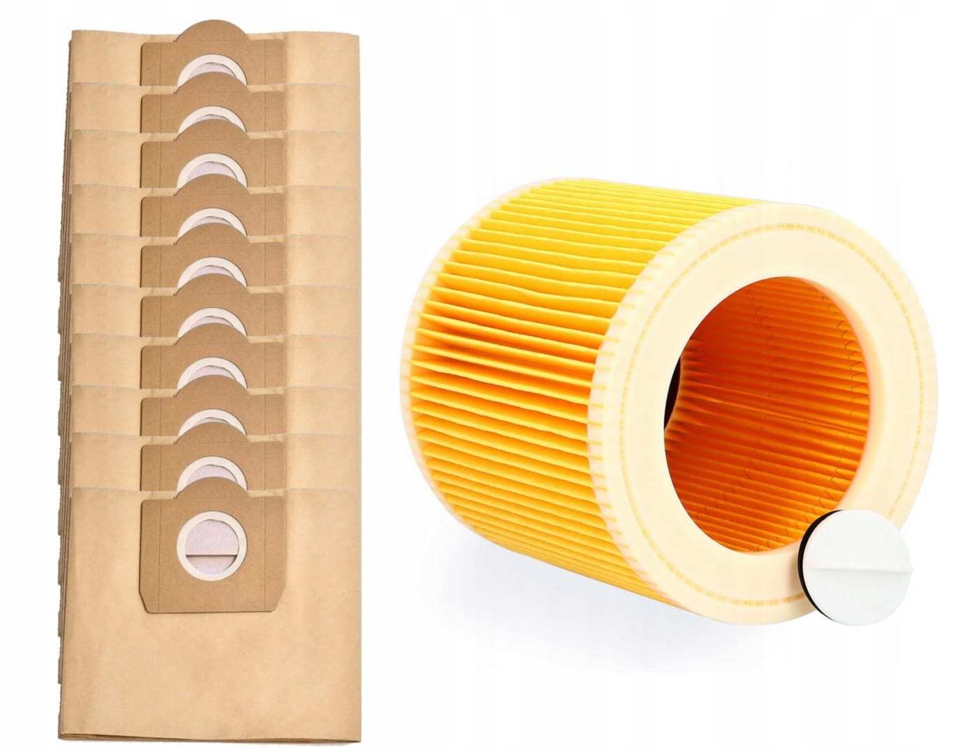 Zestaw 10x Worek Do Odkurzaczy Kärcher 6.959-130.0 Filtr Powietrza Do Odk