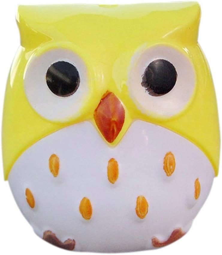 TEMPERÓWKA KOLOROWA Z MOTYWEM SOWY PODWÓJNA ŻÓŁTA WYSOKOŚĆ 4,5 CM