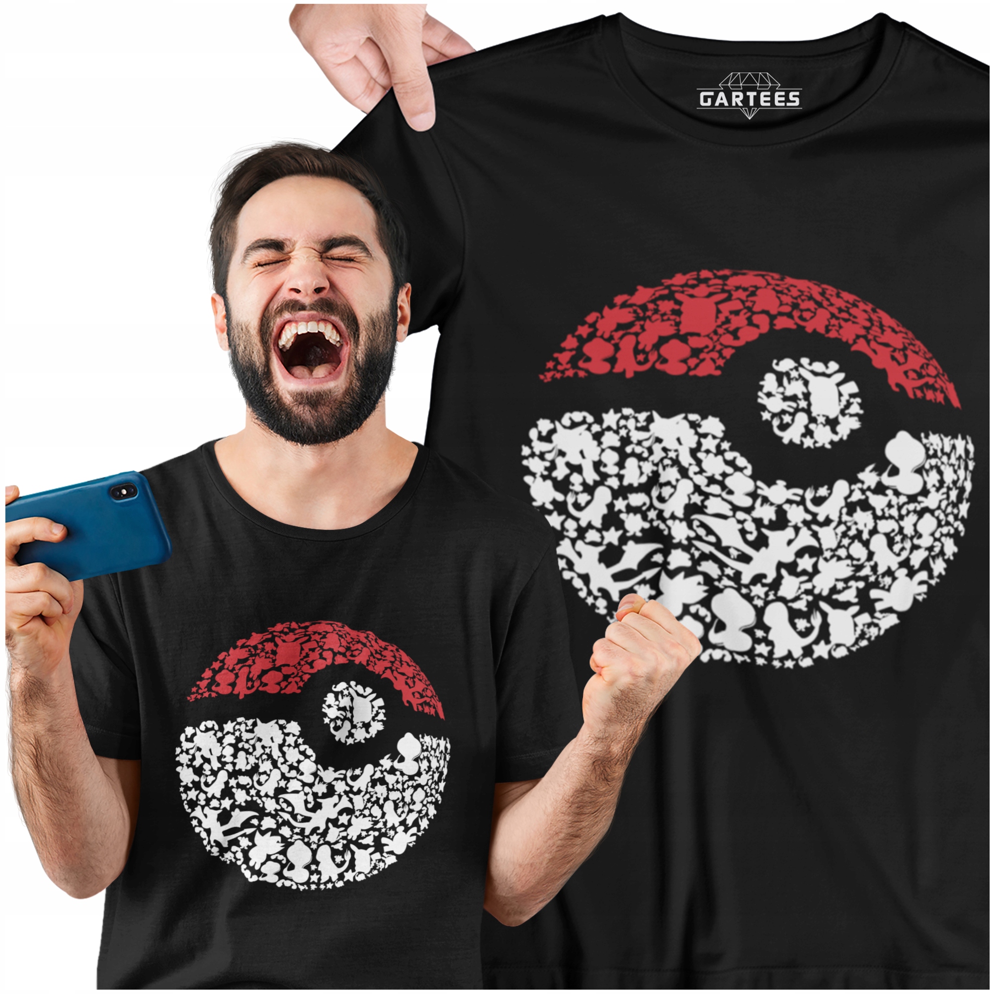 

Koszulka Męska Pokemon Pokeball Ekstra Prezent