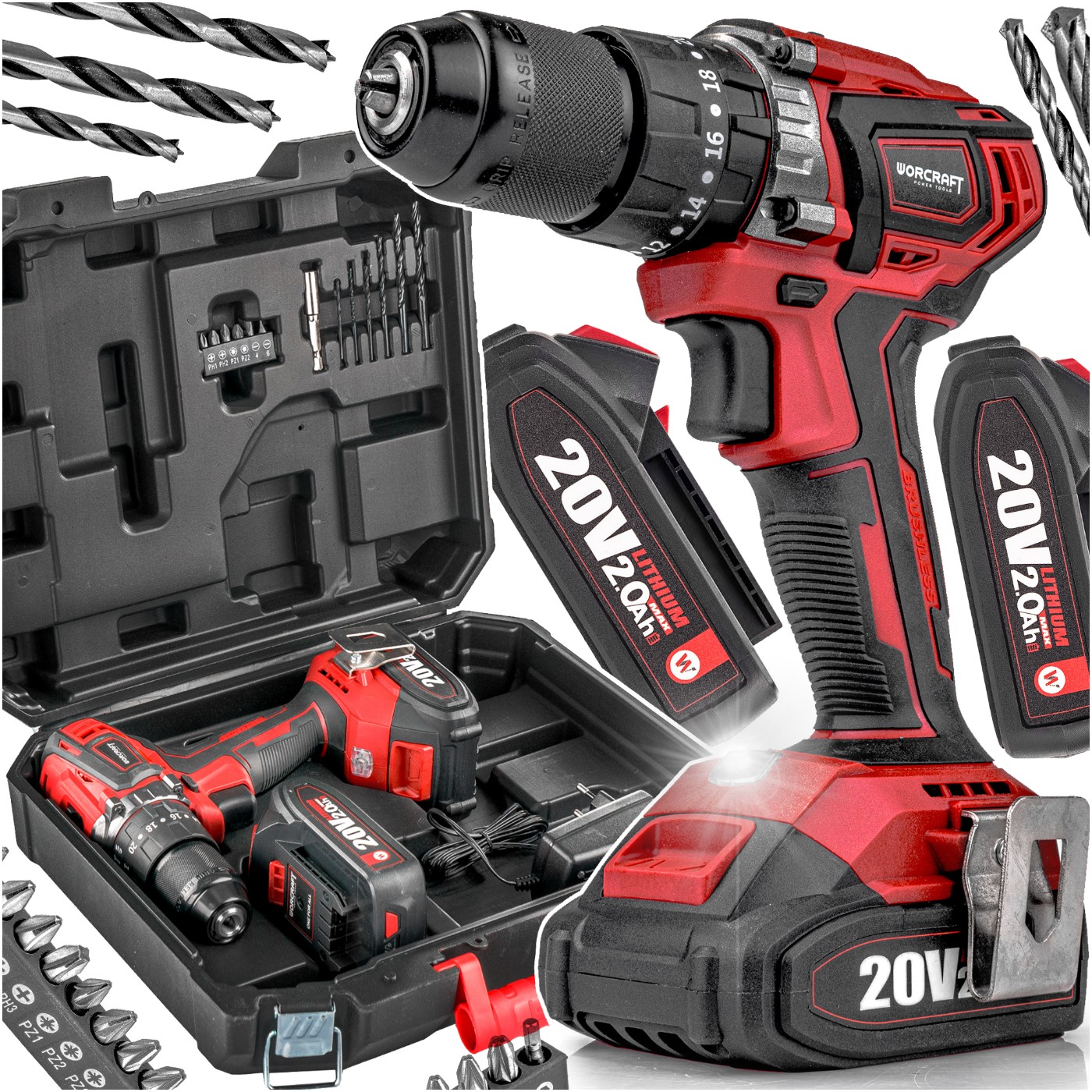 Akumulatorowa Wiertarko Wkrętarka Walizka Nasadki Udarowa dla Taty