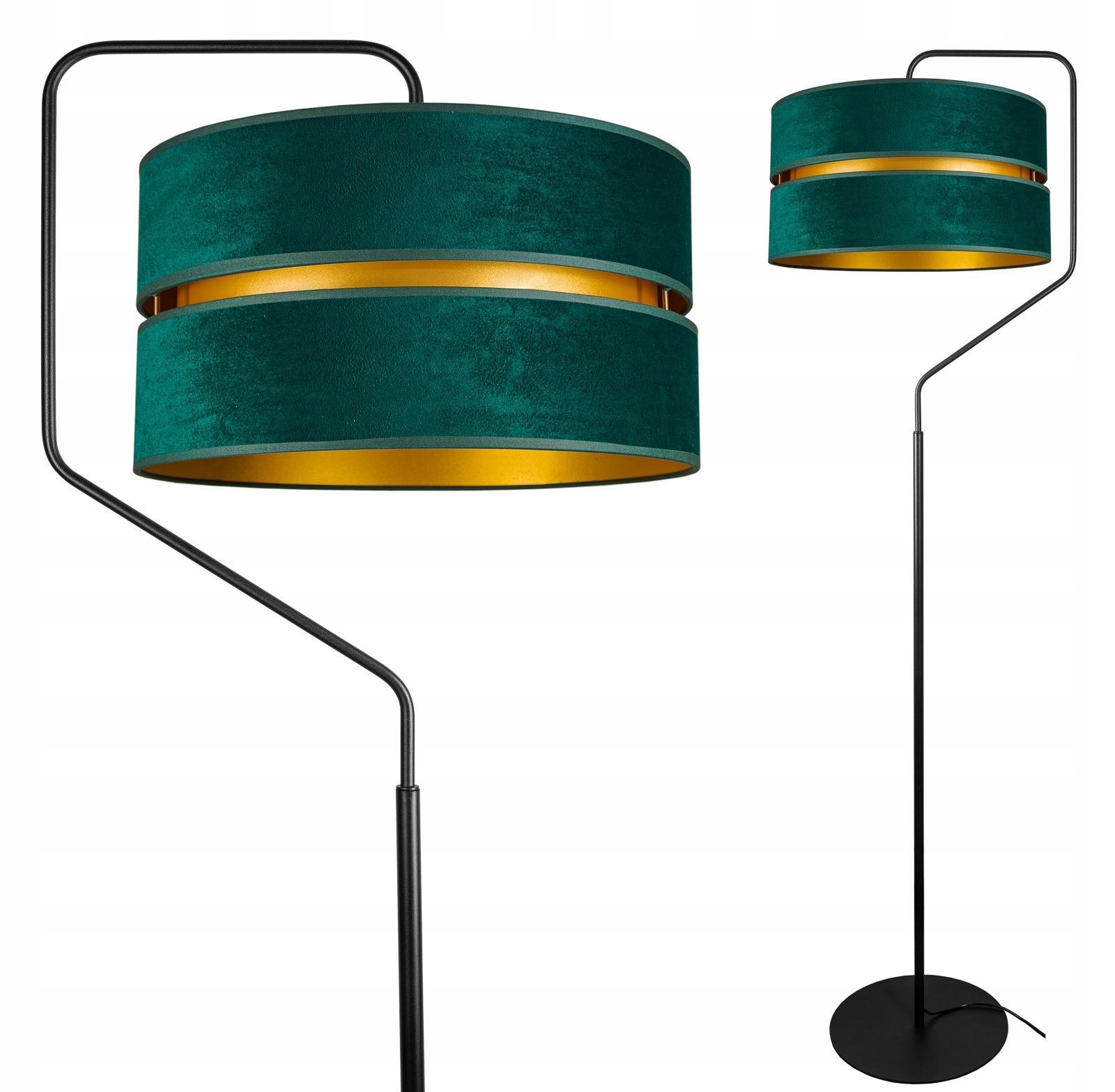 

Nowoczesna Lampa Stojąca Podłogowa Welur Loft Led