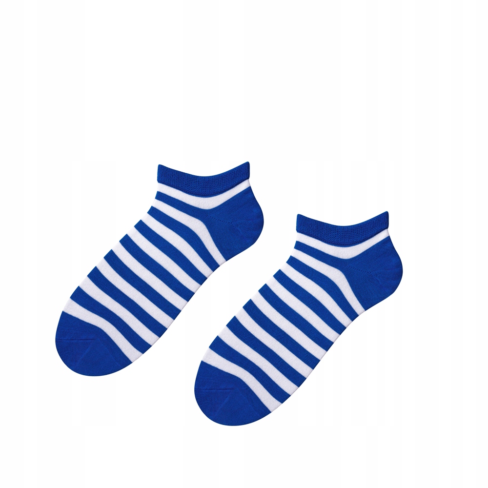 Stopki sport bambus w paski niebiesko-białe