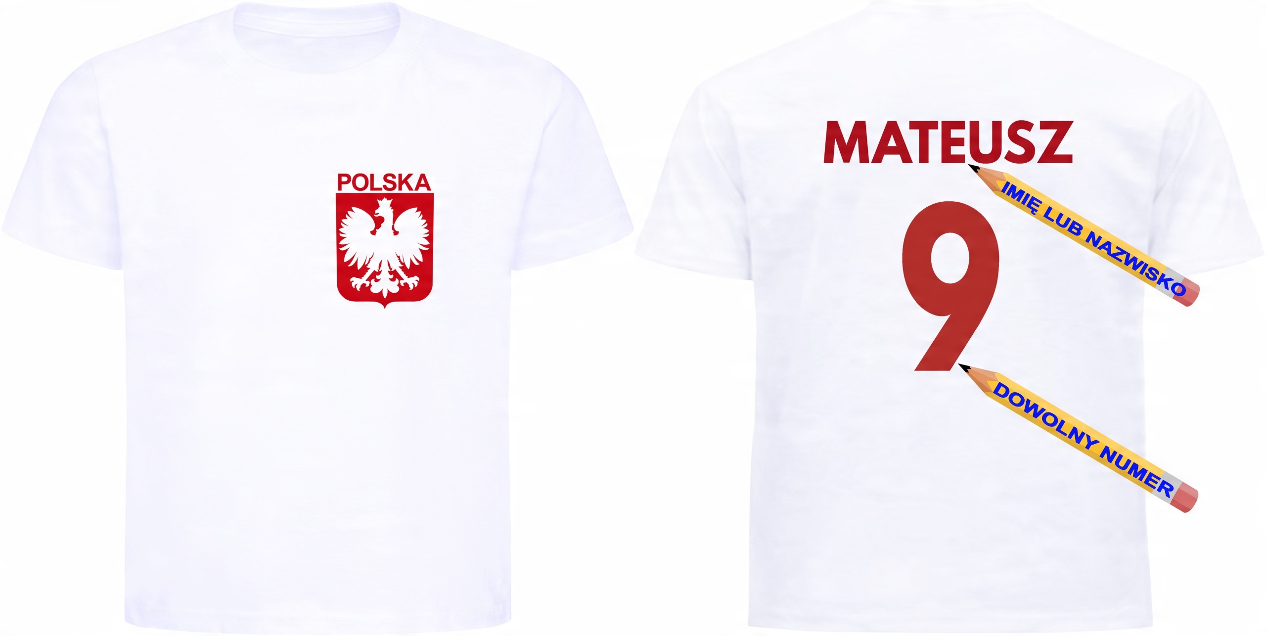 

Koszulka kibica Reprezentacji Polski imienna r.140