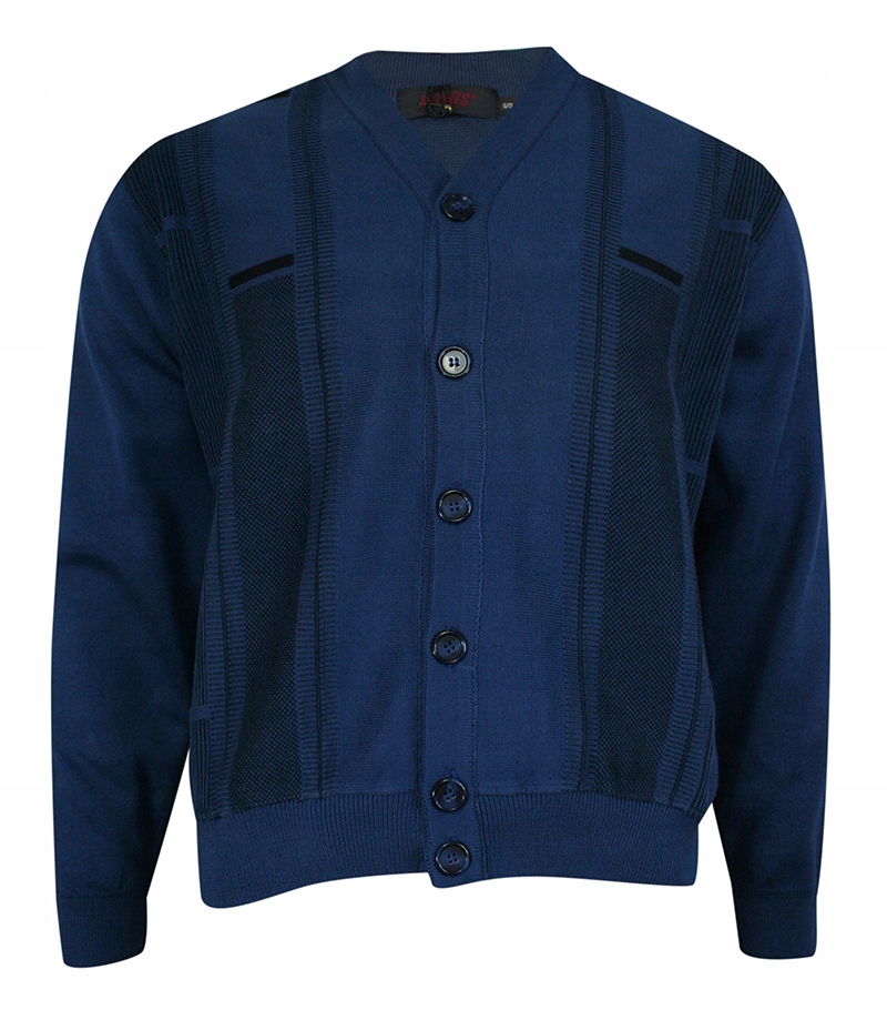 Tmavě modrý pánský svetr Kardigan -kings- 3XL