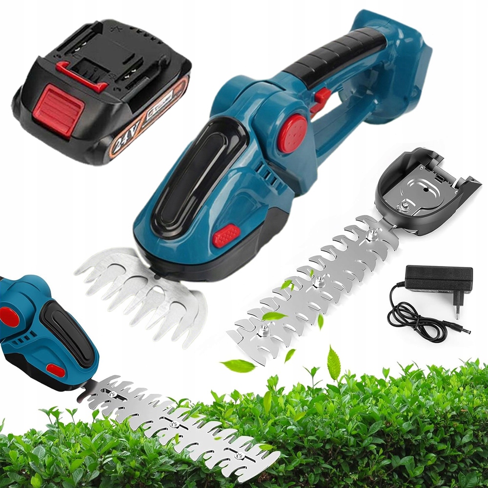 Akumulátorové Zahradní nůžky 24 V S Nastavitelným Úhlem Výkonu 500 W 2V1 Lehký