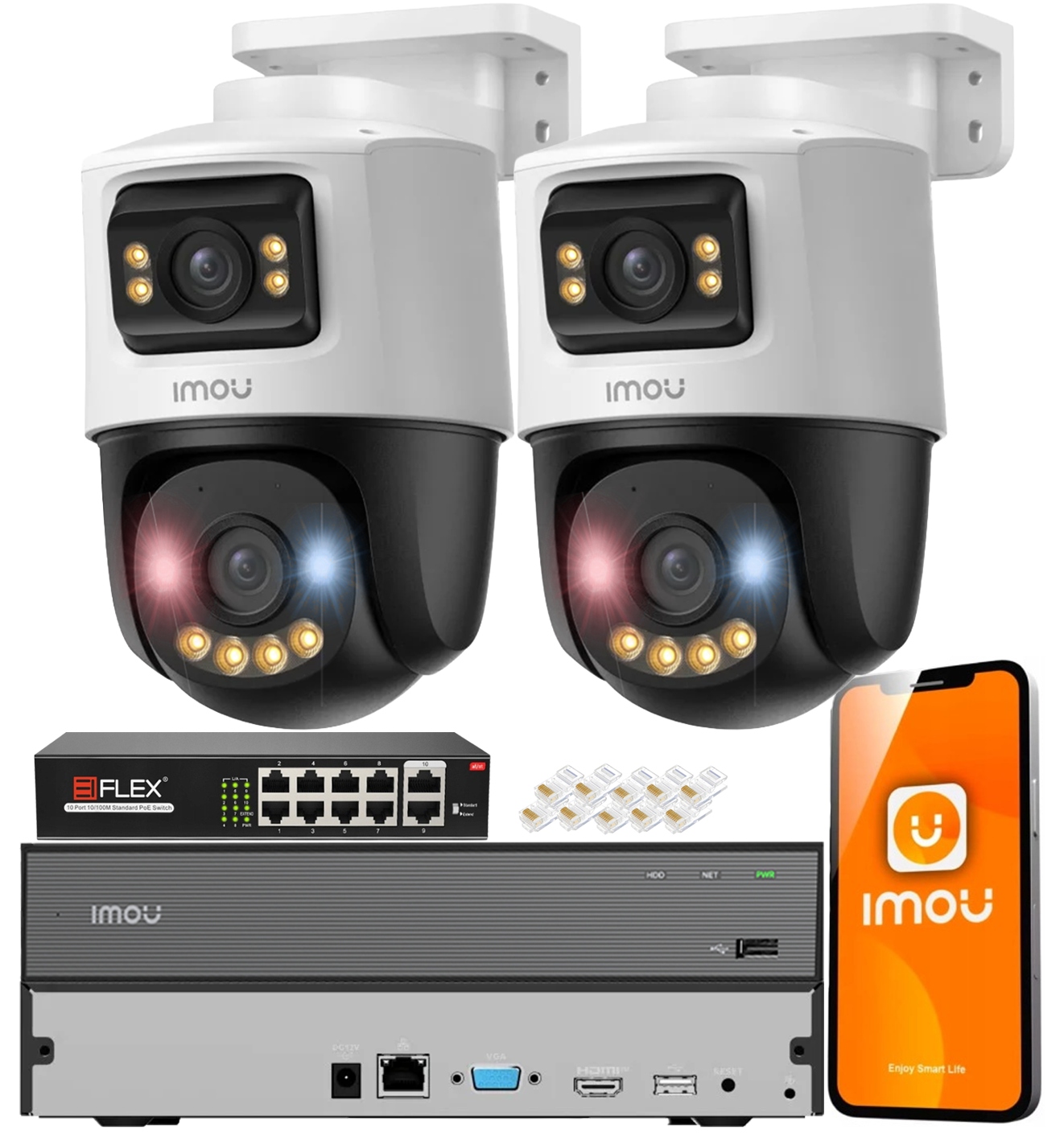 Sada kamier na monitorovanie 3MPx 2x IPC-PS70FP-6M0 Imou Audio Led