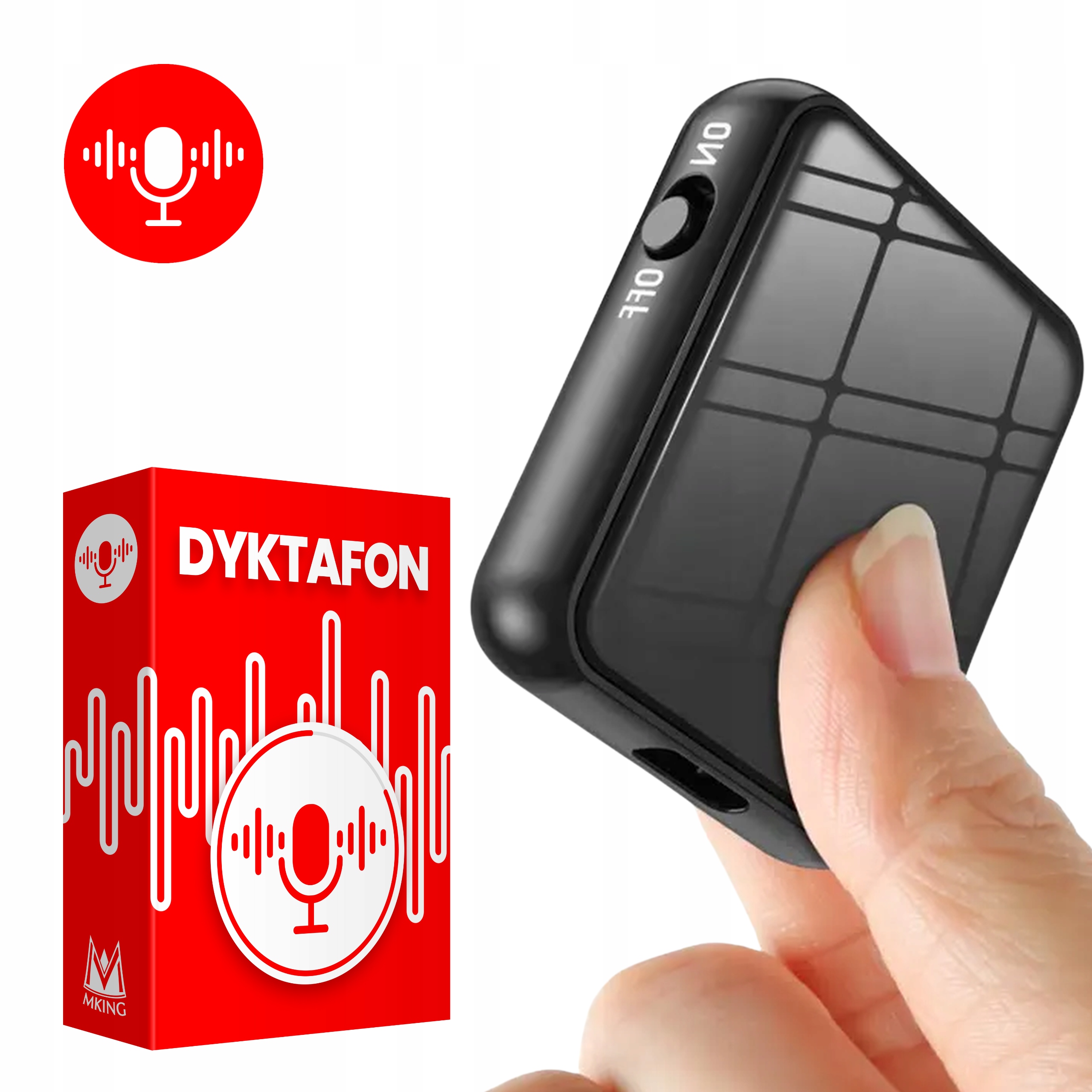 Mini Urkyty Diktafon Špionážní Detekce zvuku 50h MK-ZD46 8GB