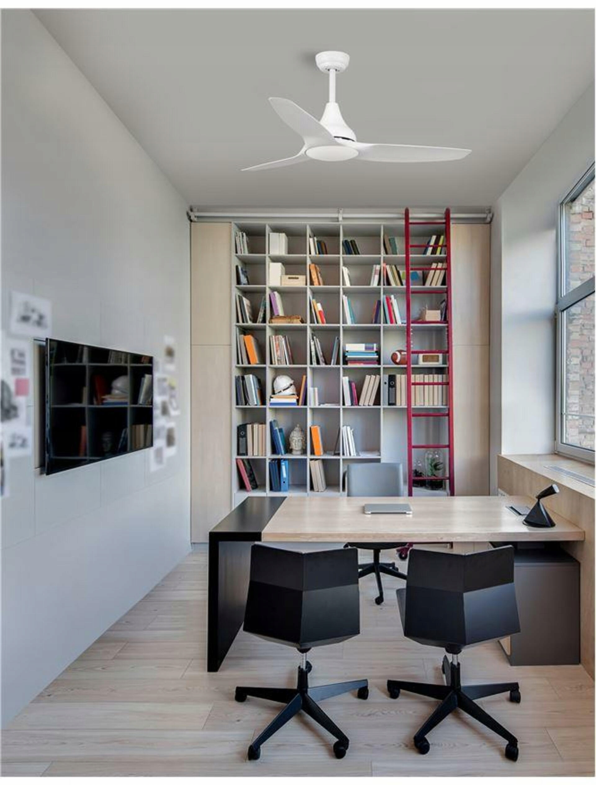 Nova Luce stropný ventilátor so svetlom Samoa telo z ocele matná čierna a sk