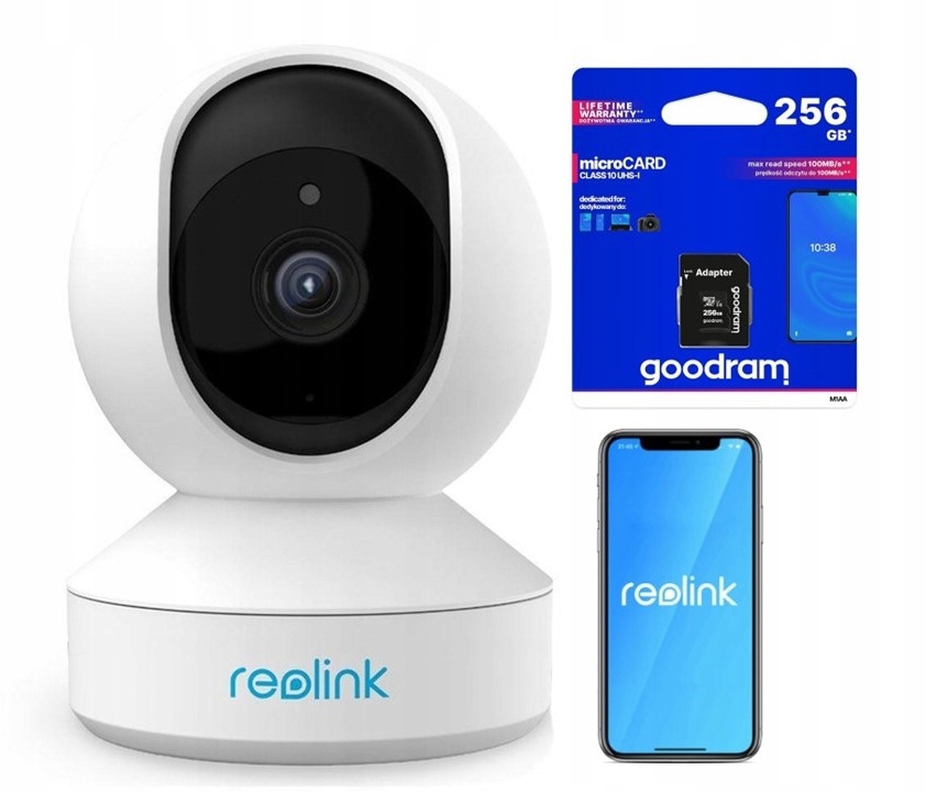 Kamera Reolink Séria E E340 5MP Wifi SuperHD Režim noc Ptz smart Karta 256 Gb