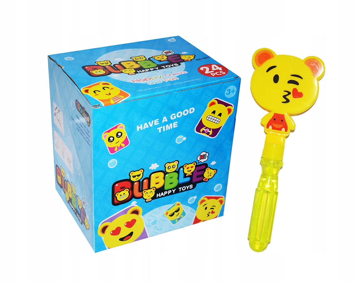 Levně 2v1 Mýdlové bubliny lapač 24ks Smajlíci