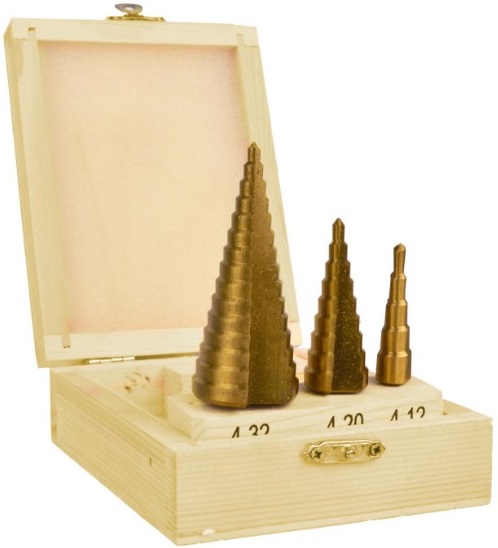 WIERTŁO WIERTŁA STOPNIOWE STOŻKOWE 3el. TYTAN 4-32 Stan opakowania oryginalne