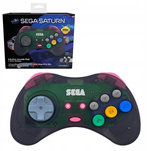 Retro-Bit Sega Saturn 2.4G M2 Grey