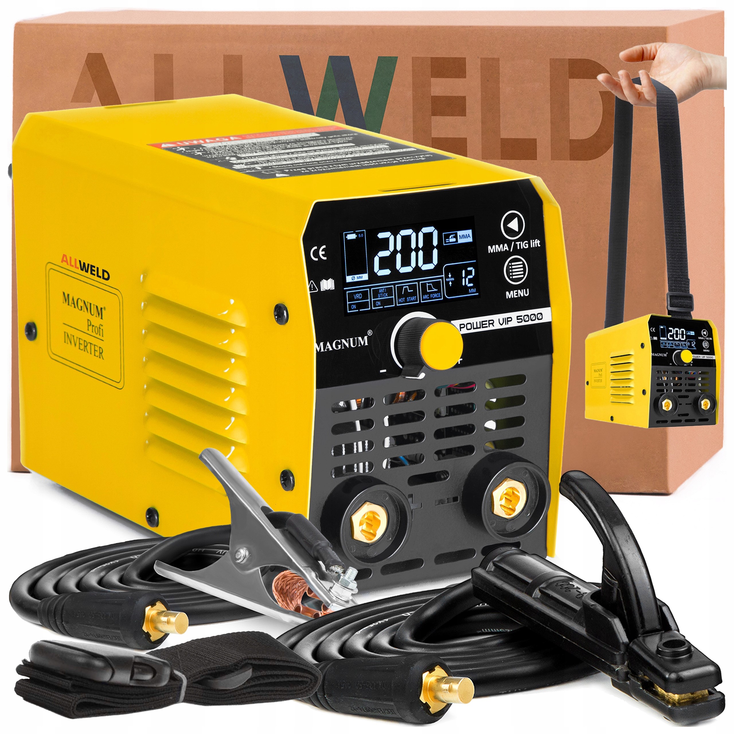 Svářečka Magnum Power Vip 5000 Synergie 230V 200A Mma Tig Lift Hot Start