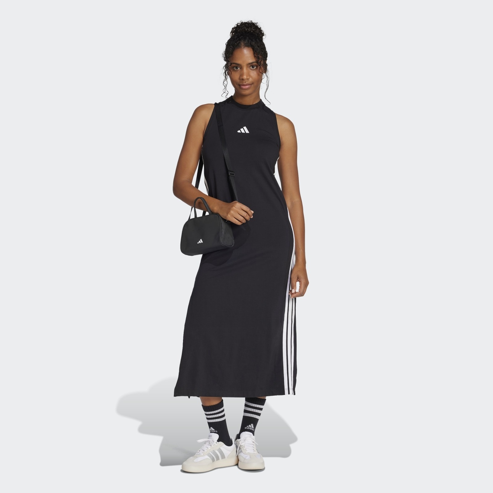 Dámské šaty adidas Essentials 3-Stripes Long Racerback Dress