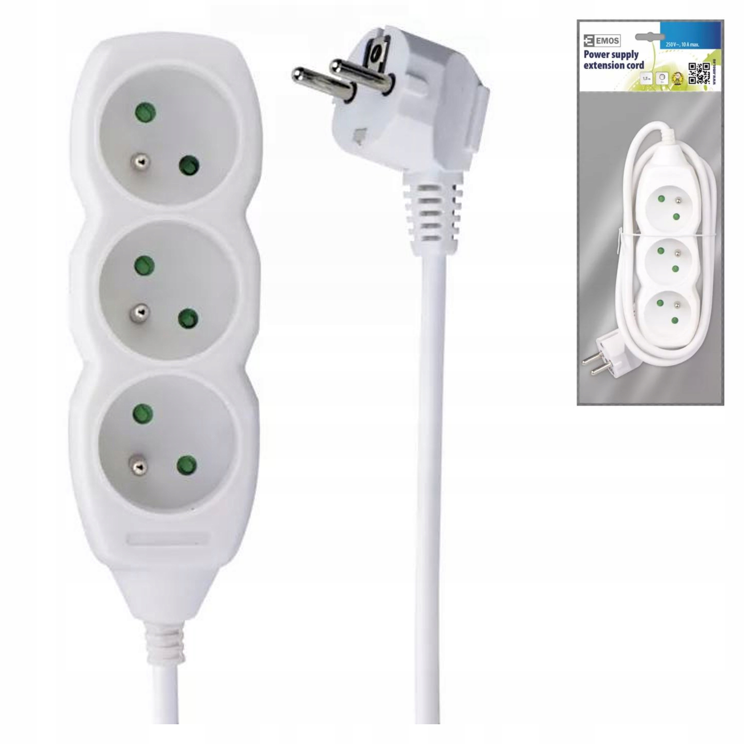 

Przedłużacz 3-gniazda z/u 5m biały Emos