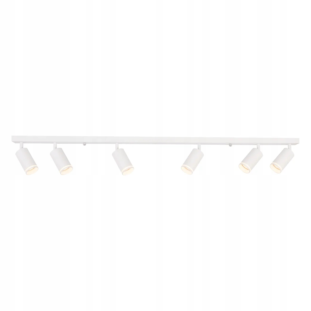 Stropní svítidlo moderní bílá reflektorová lišta 6xGU10 10W Pipe Milagro