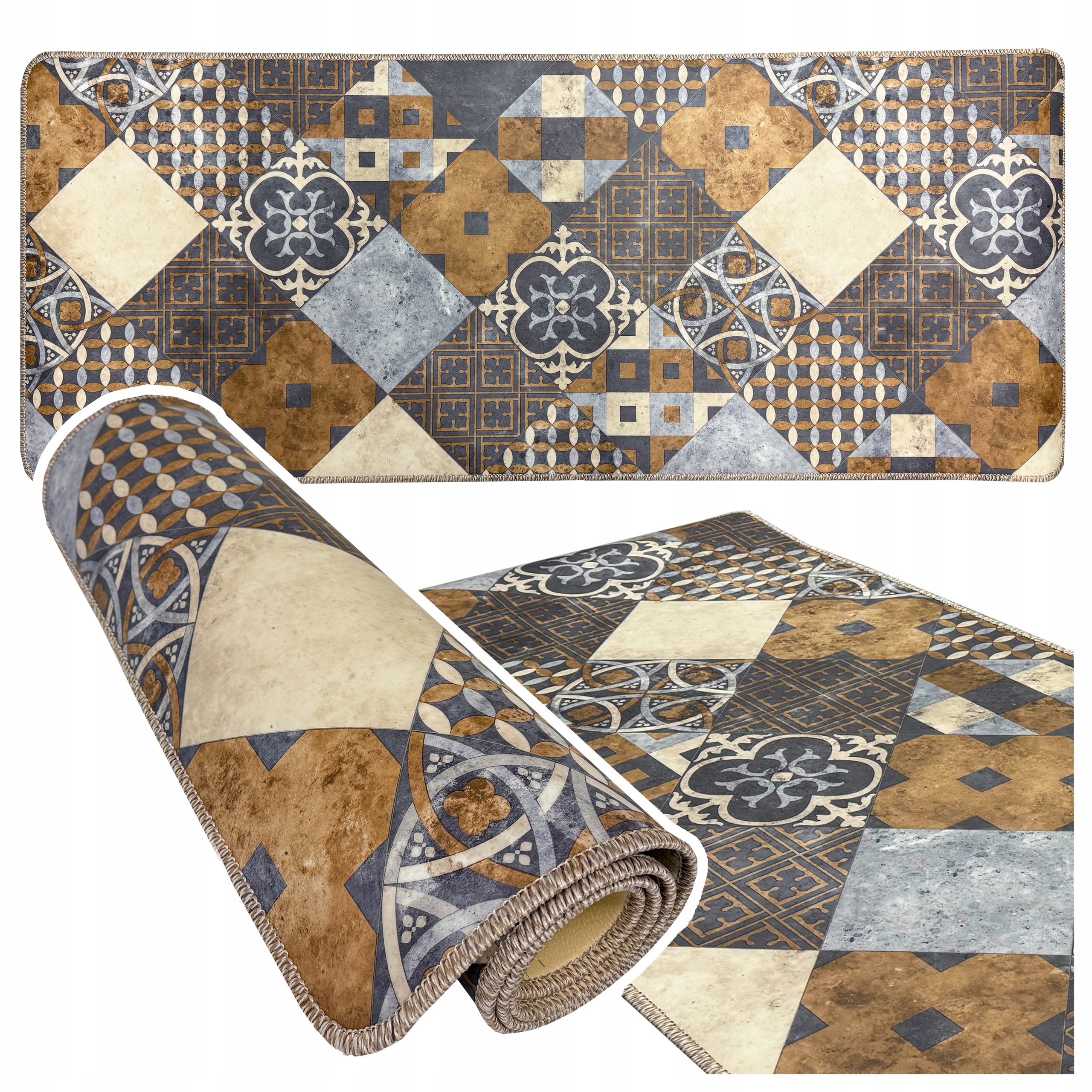 Koberec Běhoun do předsíně, obšitý, voděodolný, 63 x 150 cm x 0,6 mm