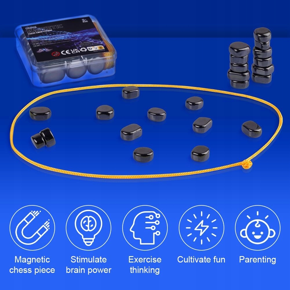 SZACHY MAGNETYCZNE KAMYCZKI KAMIENIE Z MAGNESAMI PODRÓŻNE GRA DLA DZIECI EAN (GTIN) 0032109504