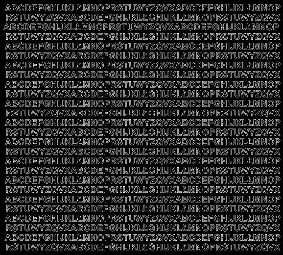 Litery samoprzylepne 5 mm naklejki czarne połysk