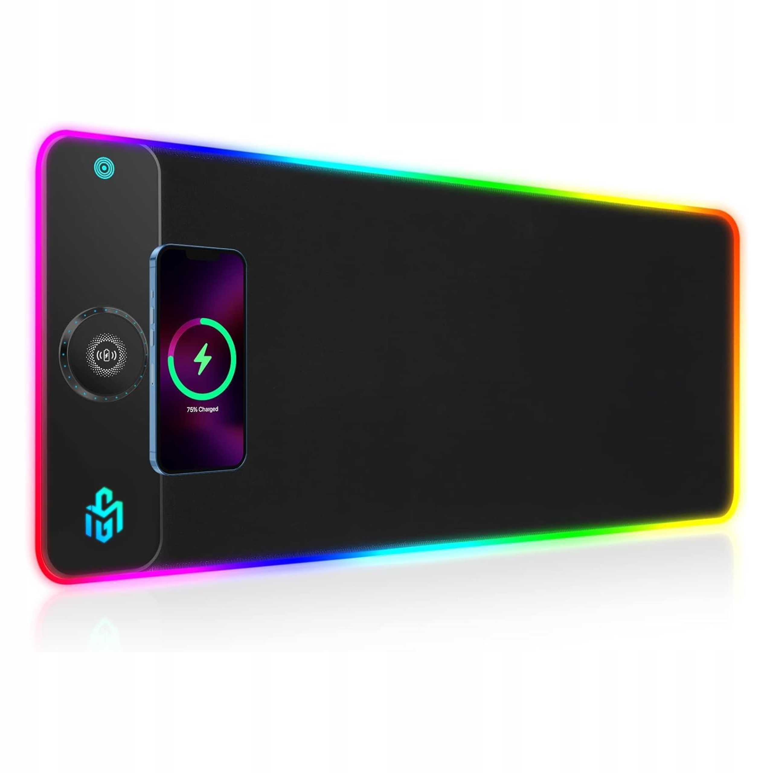 Herní Podložka Pod Myš 80x30 S Podsvícením Indukční Nabíjení