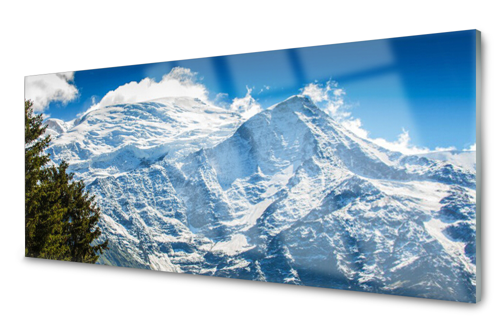 

Panel szklany do kuchni Góra Drzewo 125x50