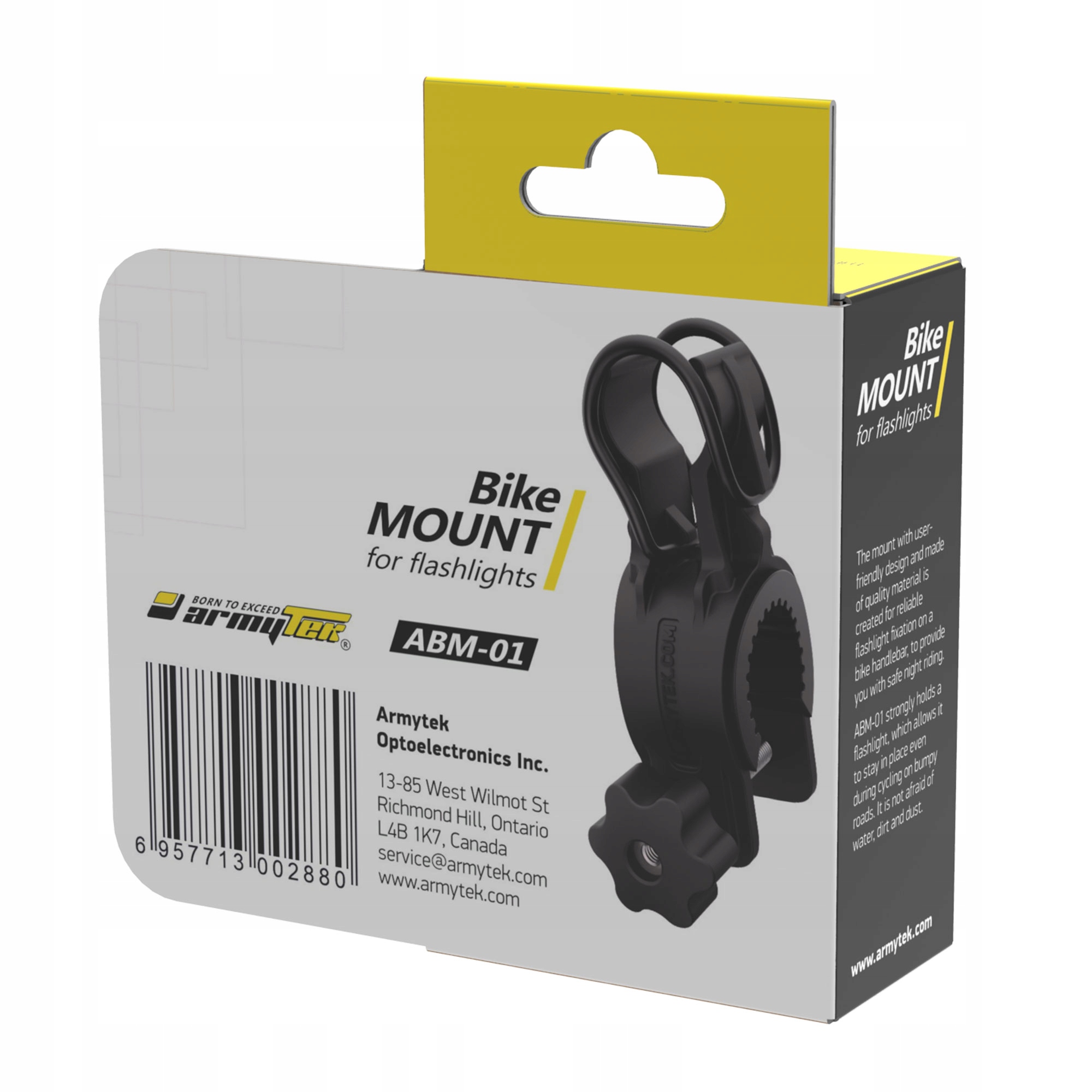 UCHWYT montaż ROWEROWY do latarek ARMYTEK ABM-01 Waga 35 g