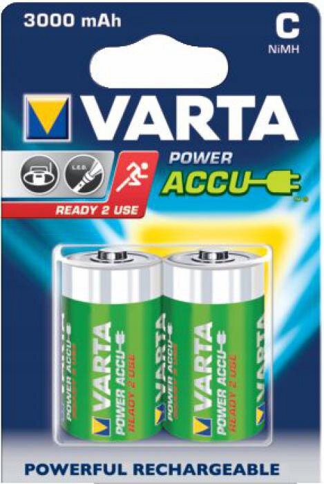 

2x Akumulatory Baterie Varta R14 3000mAh READY2USE
