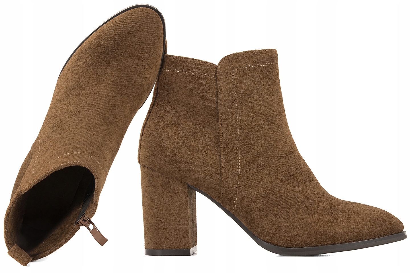 Sergio Leone Bt 508 Kotníkové Boty Zateplené Zimní Kozačky Na Podpatku Olivová 38