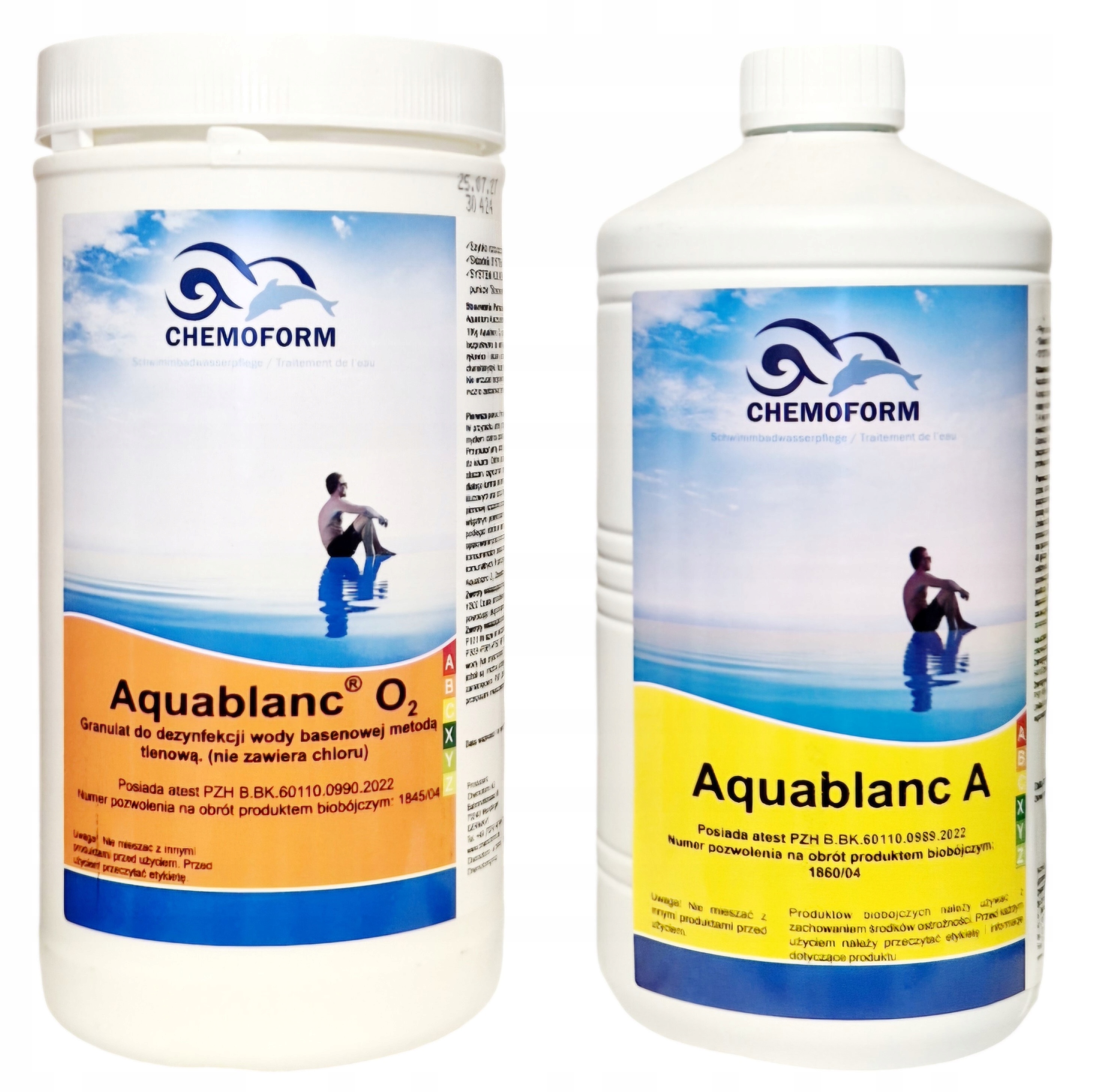 Zestaw Aktywny Tlen do Basenu Jacuzzi Spa Bez Chloru Aquablanc A O2