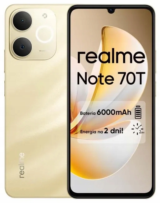 Smartfon realme Note 70T 4GB 256GB 4G (lte) Beach Gold