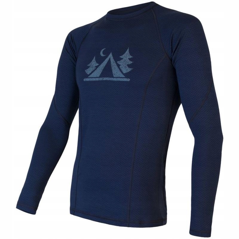 Sensor Triko Merino Df Camp pánské dlouhý tmavě modrá 2XL