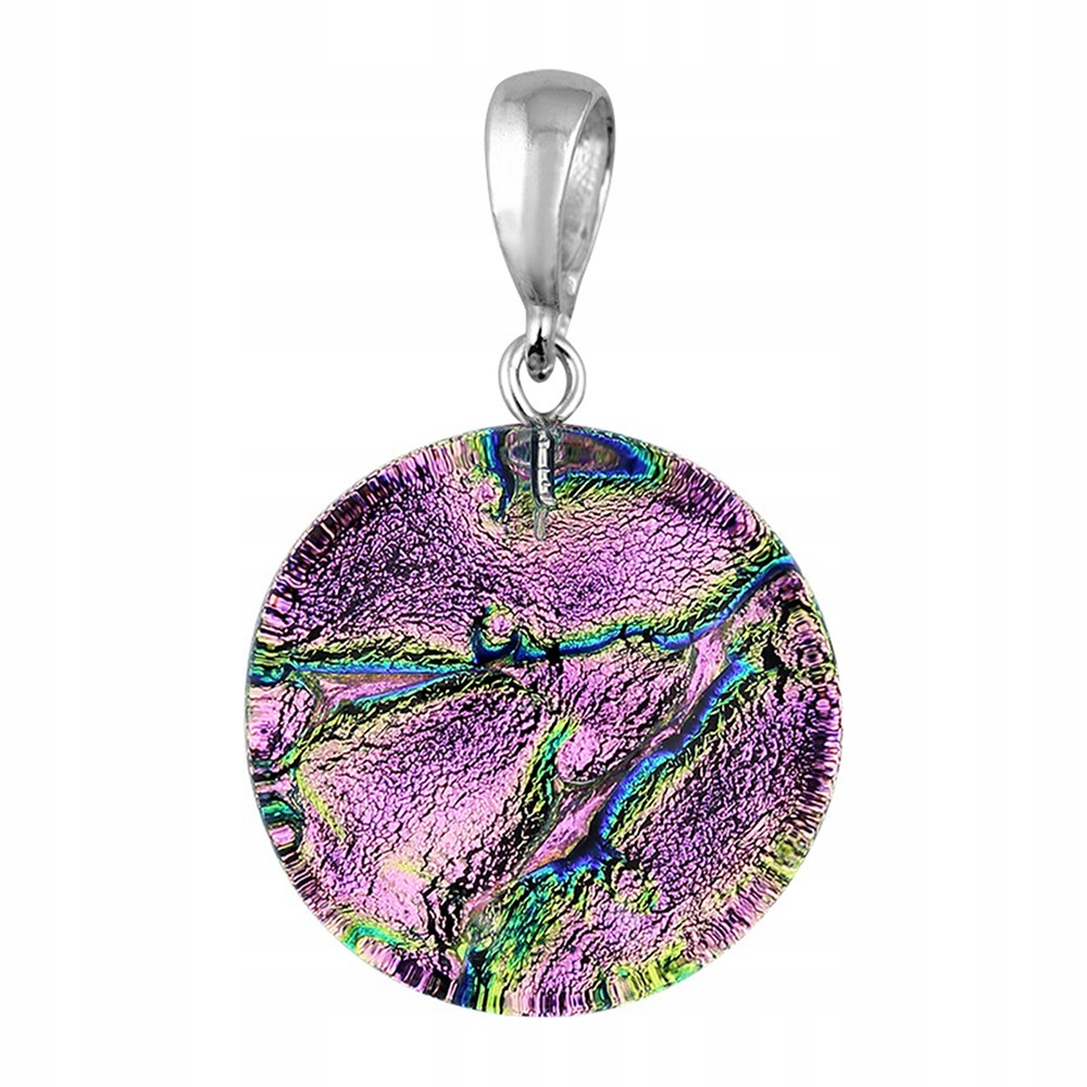 Dámský přívěsek Harf růžové sklo murano