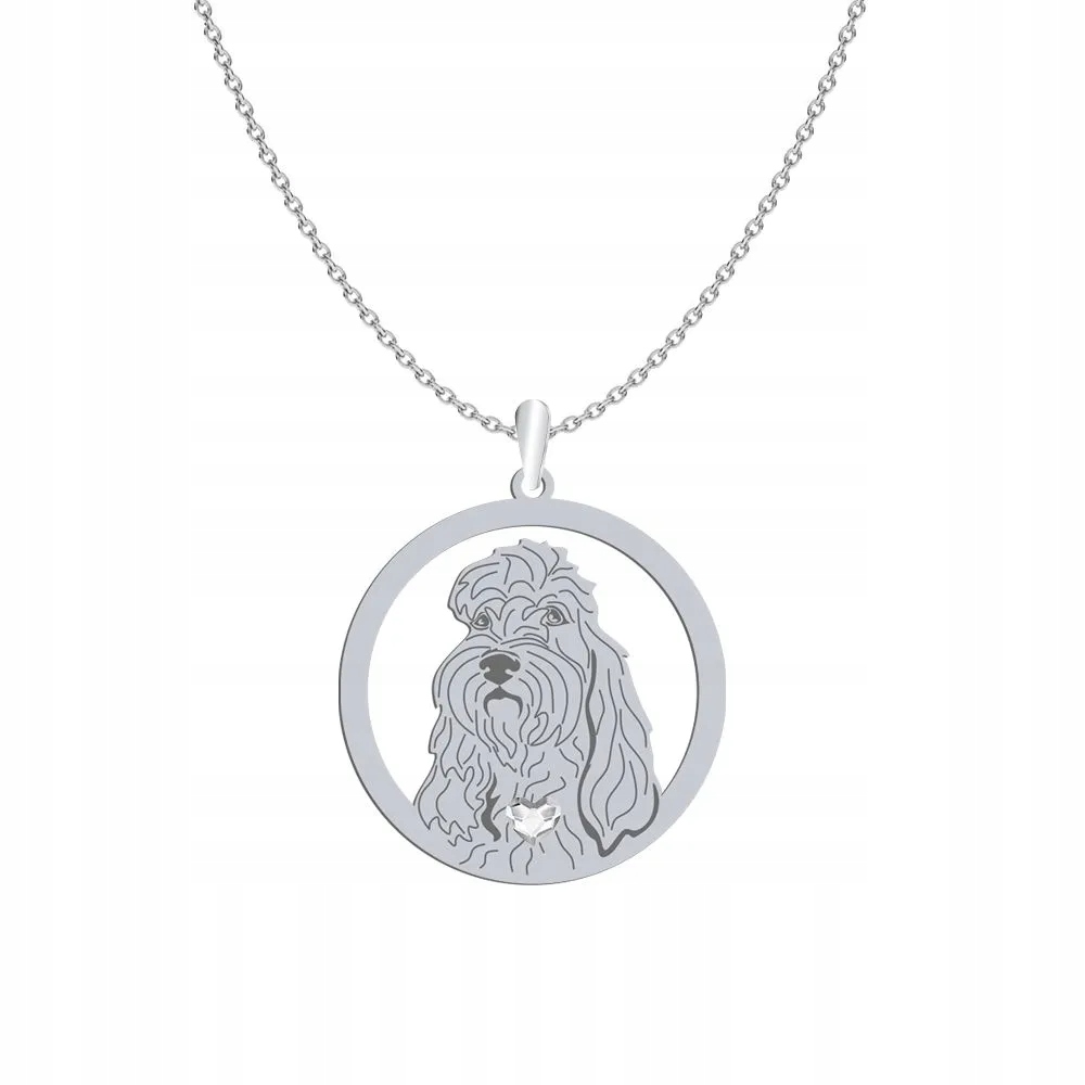 Náhrdelník s psem Grand Basset Griffon Vendeen Stříbro 925 Gravírování Bonus
