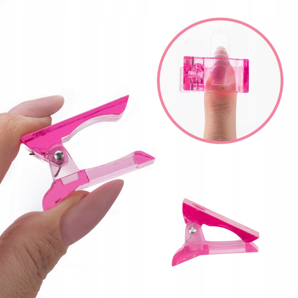 GNB LAB Klips zacisk do Dualform Powdergel różowy - 1 sztuka