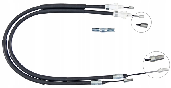 K13196 - ТРОС РУЧНОГО ГАЛЬМА RENAULT SCENIC II 03-