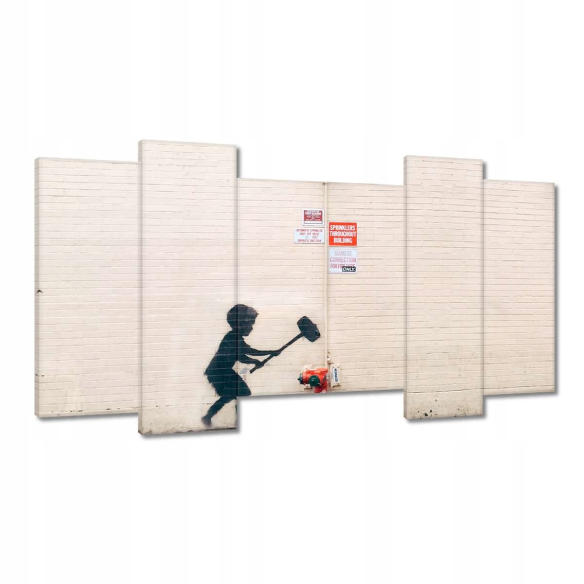 Obrazy 120x65 Banksy Hydrant Graffiti