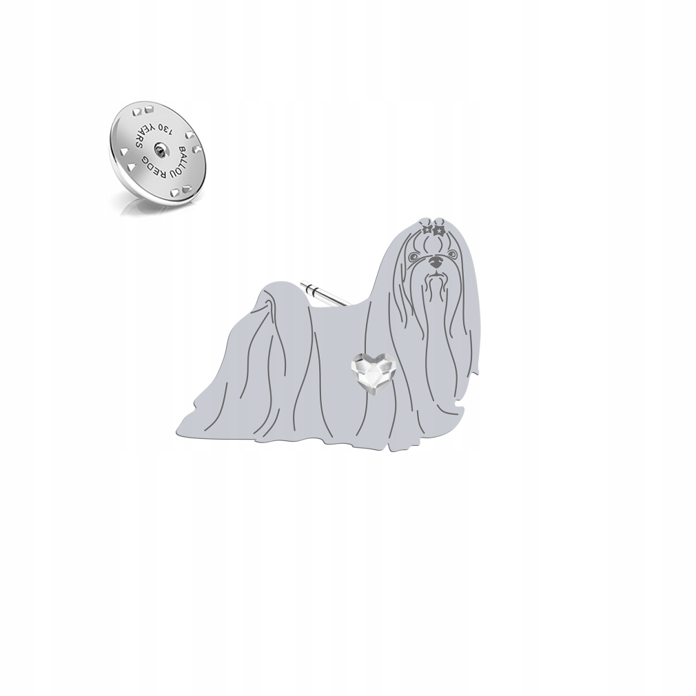 Odznak se psem Maltese 925 Dárek Žena Šperky Dedikace