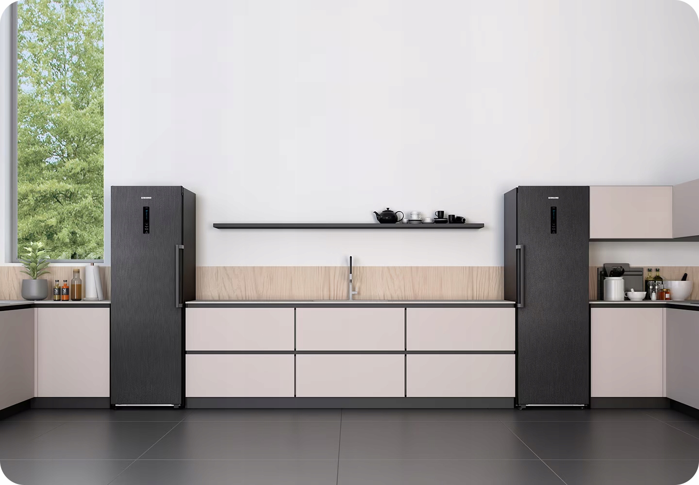 Zestaw SAMSUNG Lodówka RR39C7EC5B1+ zamrażarka RZ32C7CBEB1 Grafitowa Stal Stan opakowania oryginalne