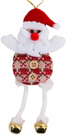 

Zawieszka Mikołaj z Dzwoneczkami i Guzikami 22 cm