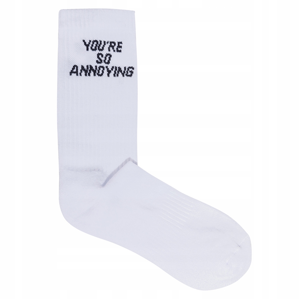 Pánske ponožky s nápisom Vtipné U152 biele 39/42