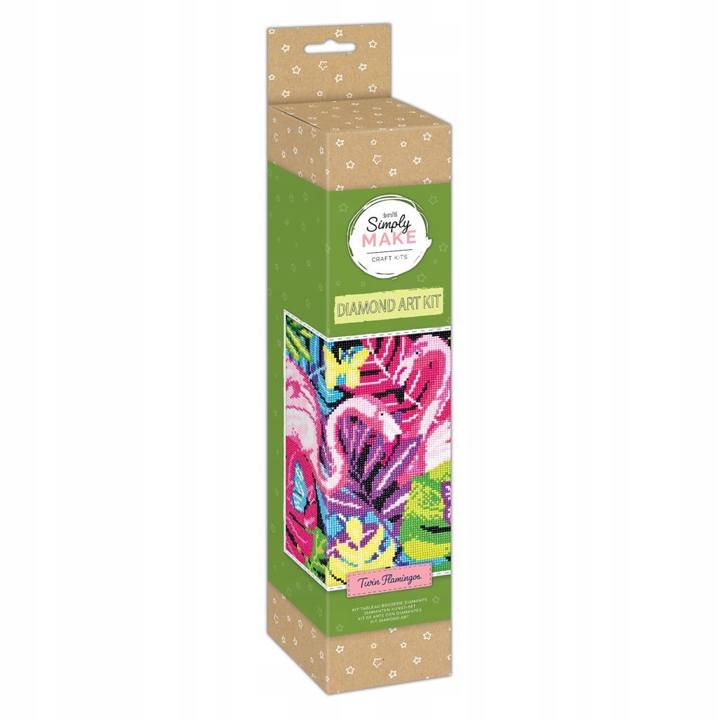 Diamantová výšivka Twin Flamingos